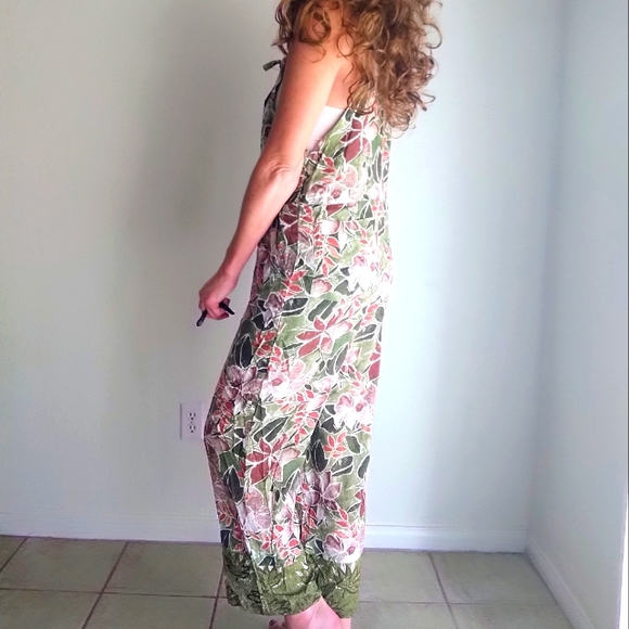 🌱VTG 90s rayon boho jumpsuit - Picture 3 of 7